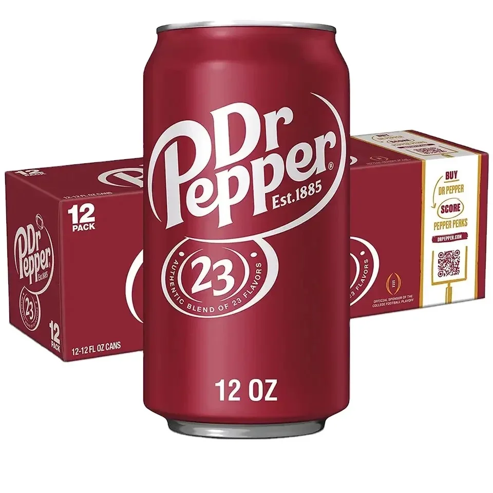 Премиум оригинальный вкус Dr Pepper Soda оптом банки 12 fl унций аутентичная смесь из 23 вкусов (12/24 количество упаковки)