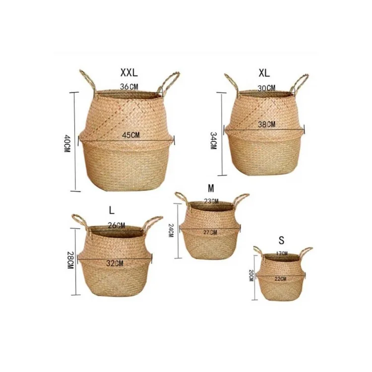 Seagrass Basket Good Price With Handles Decoration Handicraft Custom Size Made In Vietnam Manufacturer