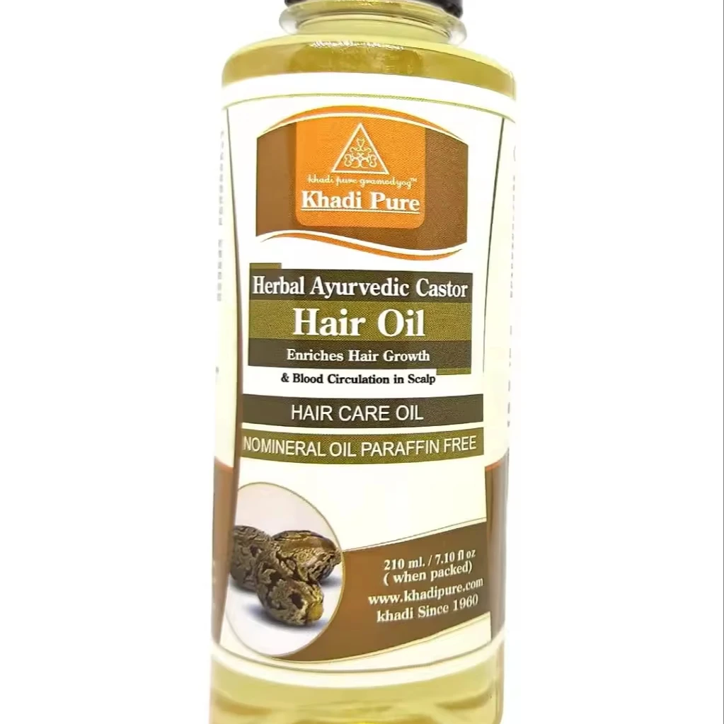 Herbal Castor Hair Oil - 210ml Healthy Skin Body Care Customizable and Private Labeling by Vanity Vision