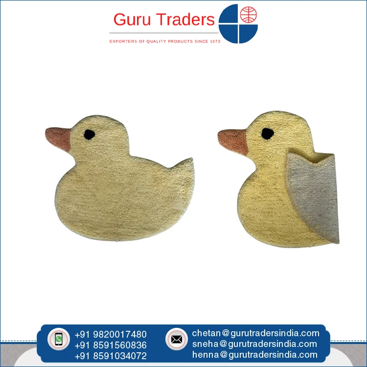 Widely Selling Superior Quality 100% Cotton Shaped Anti Skid Hot Melt Backing Bath Mat at Discounted Price from India Origin