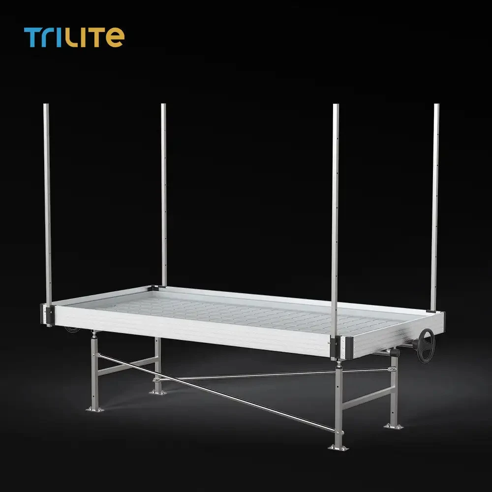 Hydroponic Greenhouse Grow Table With Growing Trays Rolling Benches For Commercial Green house Grow Table