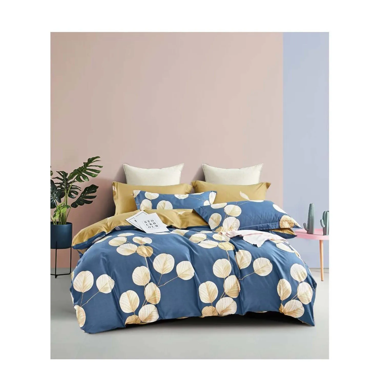 Indian New Arrival Luxury King Size 100% Cotton 260 Thread Count 3cm Stripe star hotel Bed Sheets