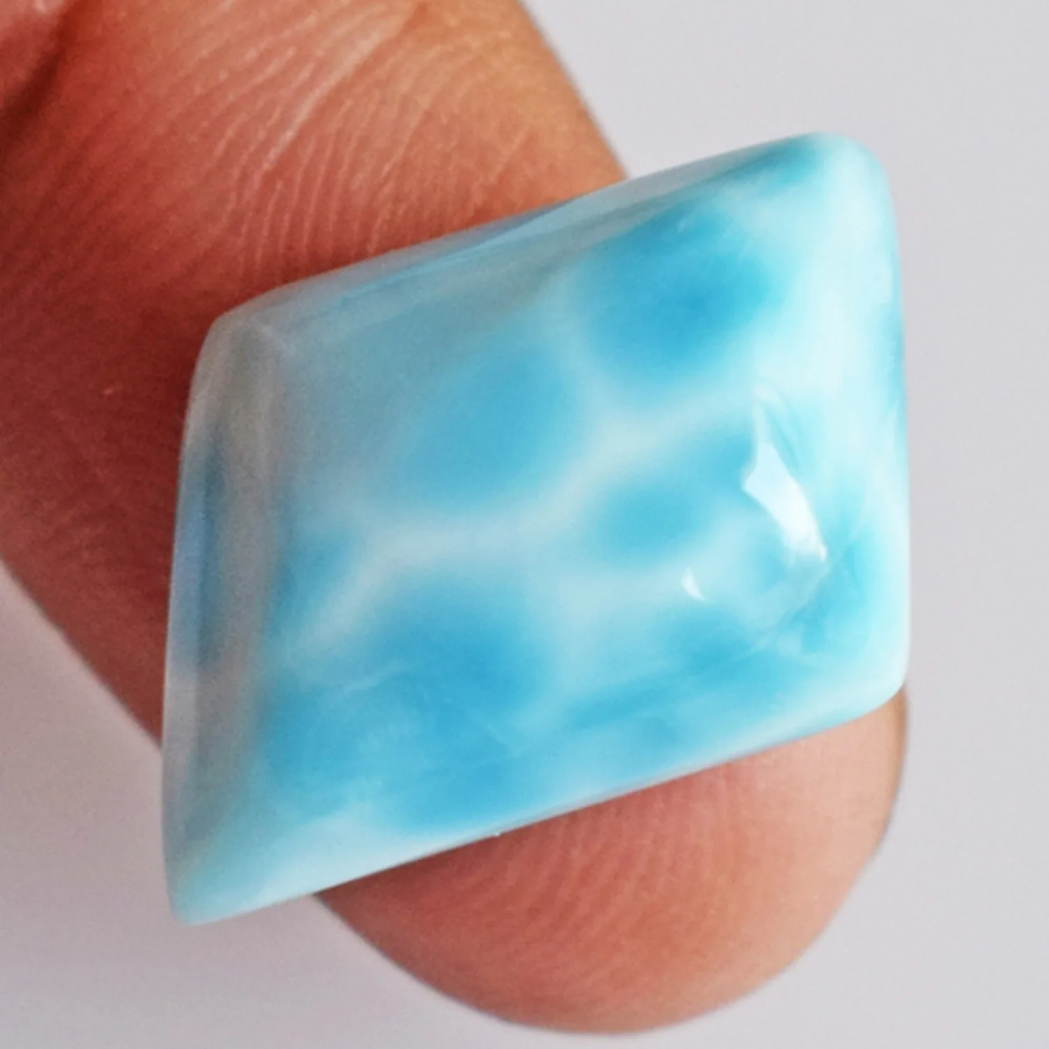Natural Larimar Cabochon Cutting Blue Pectolite Size 3-21 MM Fancy Shaped Jewelry Making Loose Gemstone From Supplier