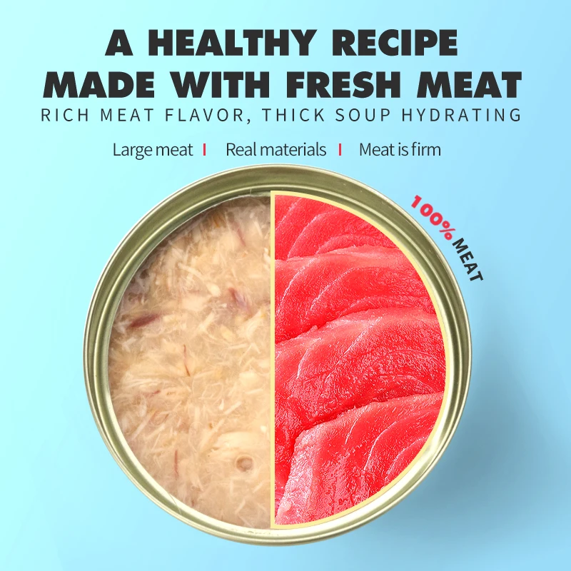 Pet Snack Suppliers Wholesale Cheap Multiflavor 85g Seafood Tuna Flavor Canned Food Wet Cat Food Snack