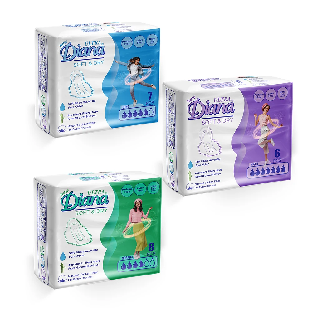 New Diana Ultra Soft and Dry Natural Cotton Fiber for Extra Dryness Sanitary Napkin Buy at Best Price