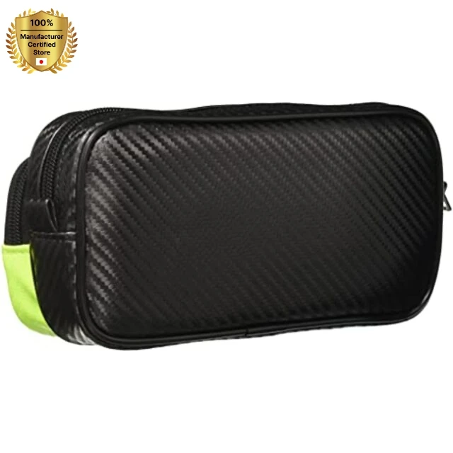 Kutsuwa 787PMBY Puma Pen Case, Color Carbon Pen Case, Black x Fluorescent Yellow (3 pcs) silicon pen case pencil cap pencil grip