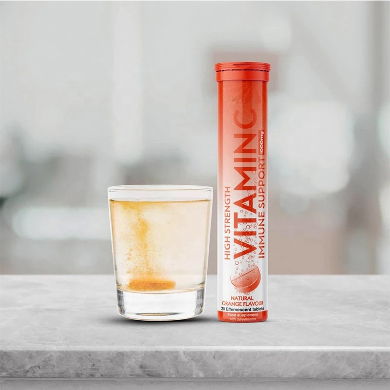 OEM/ODM GMP Effervescent Multivitamin Tablets 1000mg Vitamin C Effervescent Tablets With Zinc