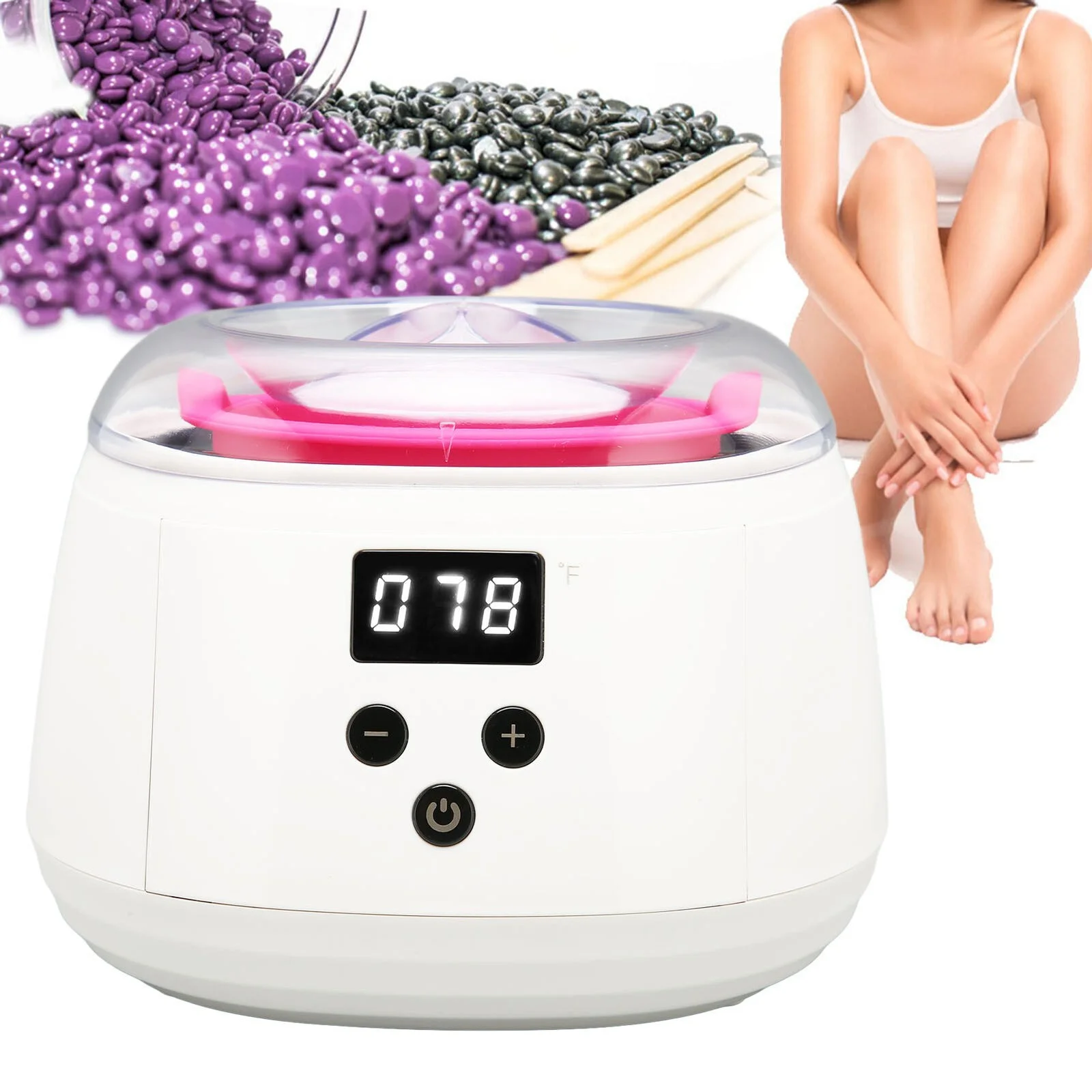 Digital Depilatory Wax Heater Machine Waxing Warmer Kit for Natural Hair Removal for sale