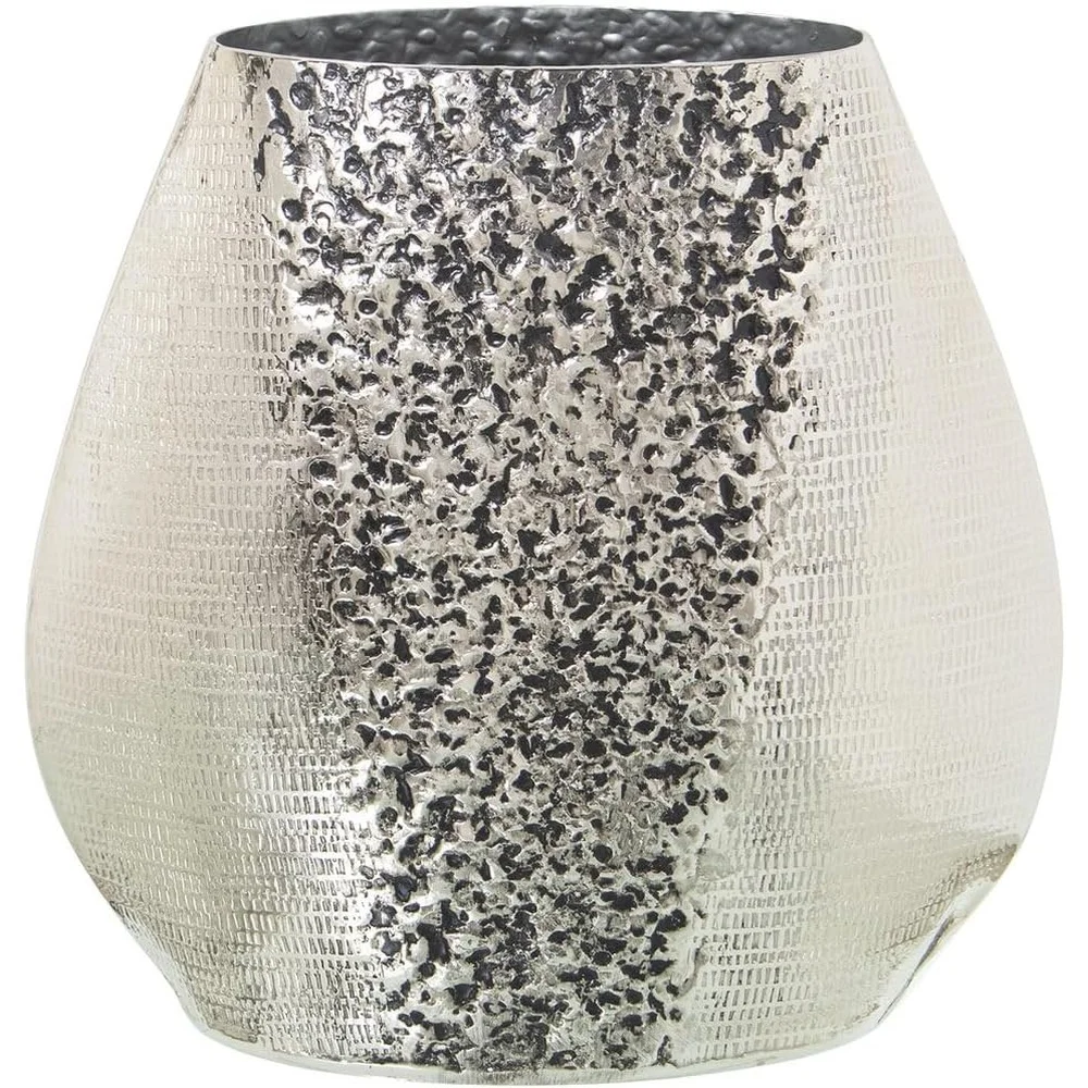 Flower Vase Silver Color Galvanized New Design Iron Metal Vase Small Flower Vase for Wedding Table Centerpiece Decorations