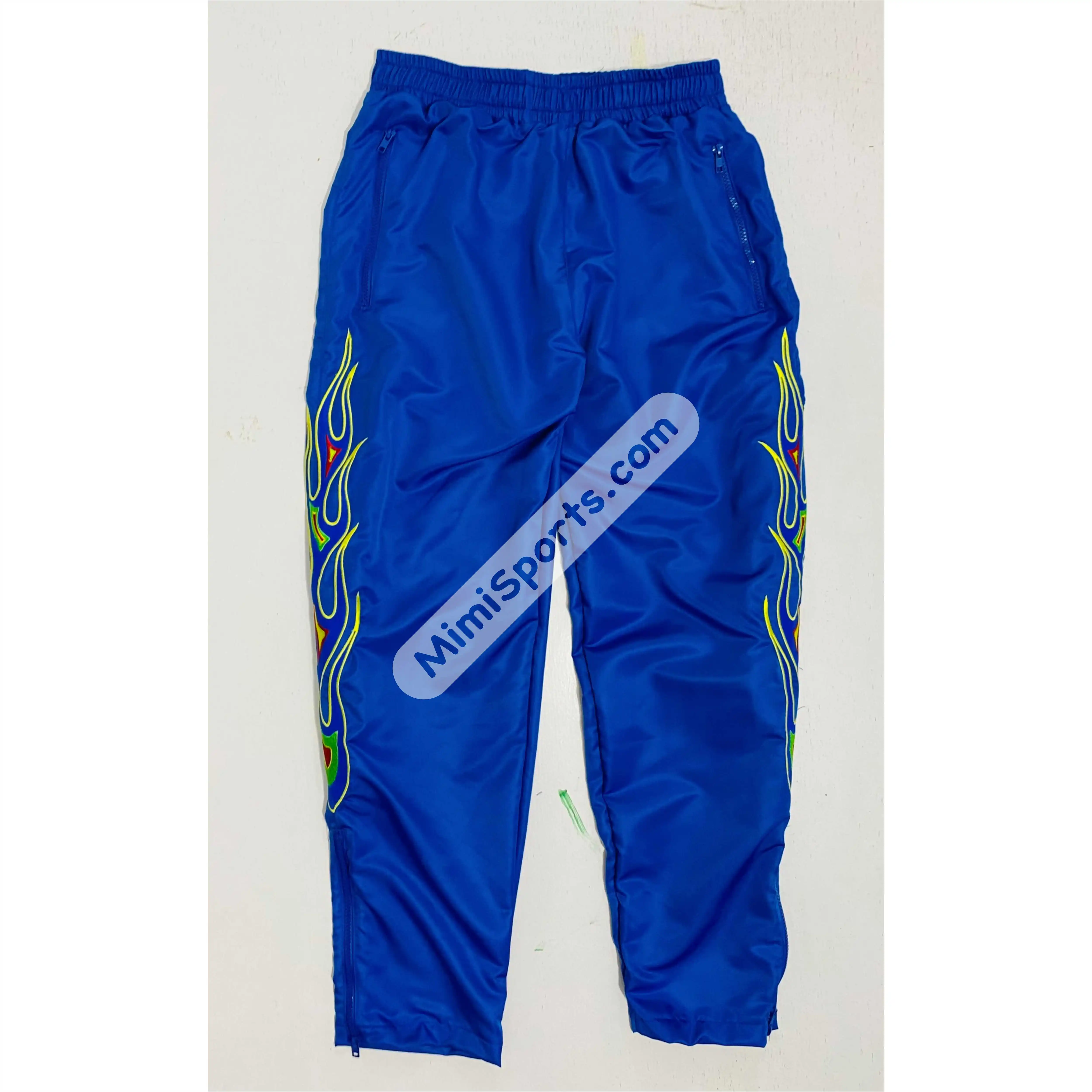 Trending Blue Customer Windbreaker Nylon Pant Custom sweatpants 3m reflective streetwear windbreaker nylon pants for men