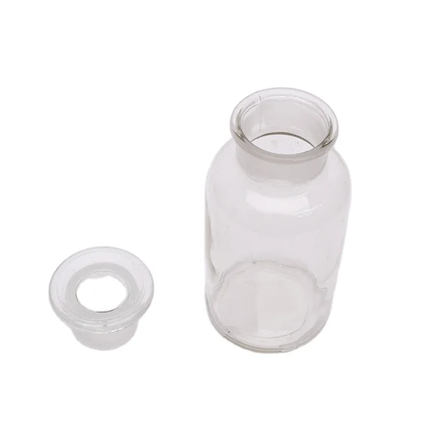 Лабораторное использование химическая прозрачная янтарная бутылка 250 мл бутылка с реагентом с широким горлышком бутылки с реагентом с крышкой