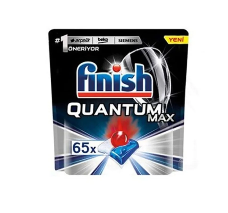DISHWASHING MACHINE DETERGENT FOR FINISH QUANTUM MAX 65 TABLET CAPSULE ORIGINAL FOR FINISH