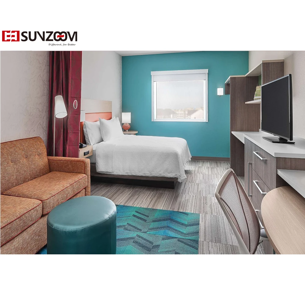 Home 2 By Hilton luxury modern mdf hotel bedroom furniture for sale