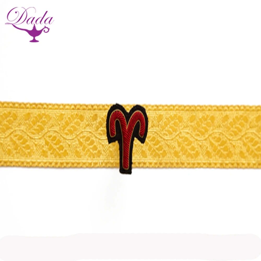 Broche Oeil de chat brooch hand embroidery brooch badges Bullion wire fashion jacket Indian China embroidered patches Motif blaz