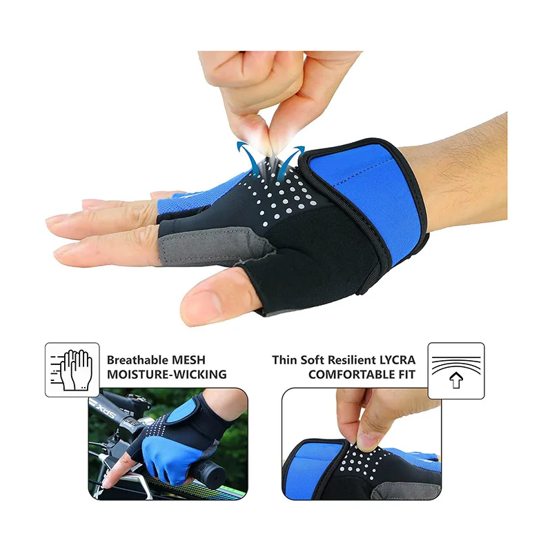 Unisex Screen Touch Friendly Cycling Gloves High Impact Anti-Slip Waterproof Leather Pads for Outdoor Sports OEM Available