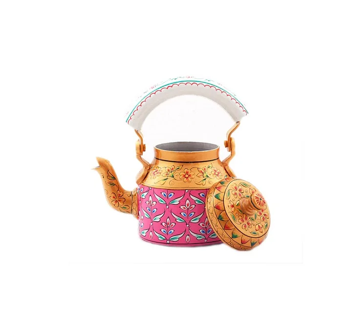 Новейший чайник с ручной росписью для сервировки чая металлический нового образа по оптовой цене новый дизайн чайника в новом стиле