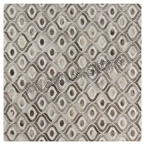 Indian Style Traditional Leather Patchwork Carpets Quality Grade Home Decoration Floor Carpet / Area Rug Export