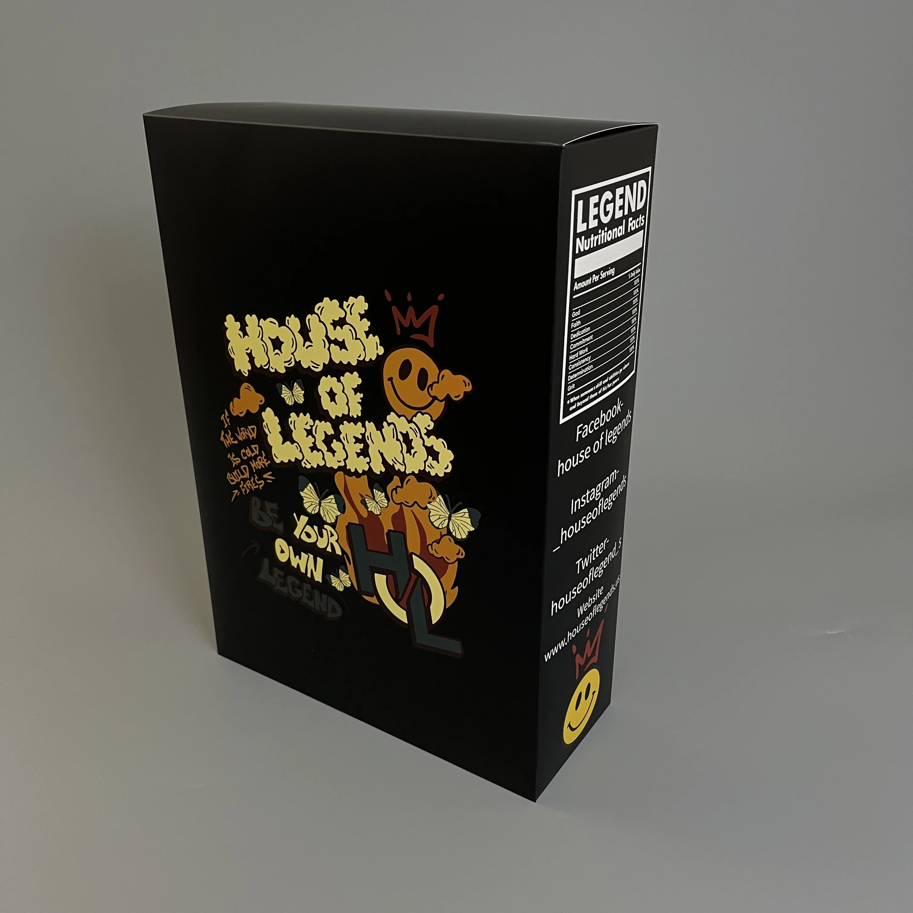 Custom Printing Foldable Clothing Hoodies Paper Cereal Box Package Cereal Box Packaging For Hoodies