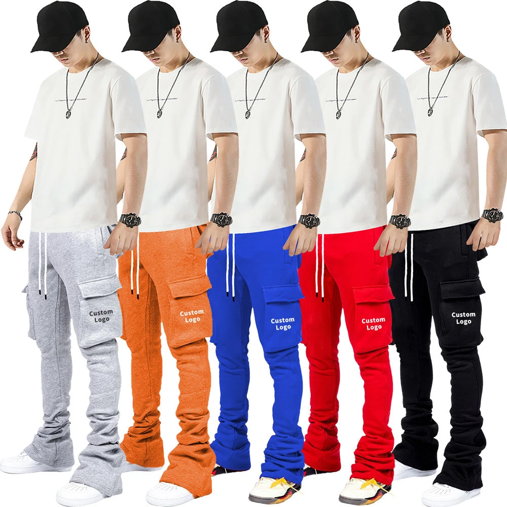 Wholesale fashion graffiti patchwork  baggy pants gallery dept flared stacked  sweat pants for women with custom logo and colors