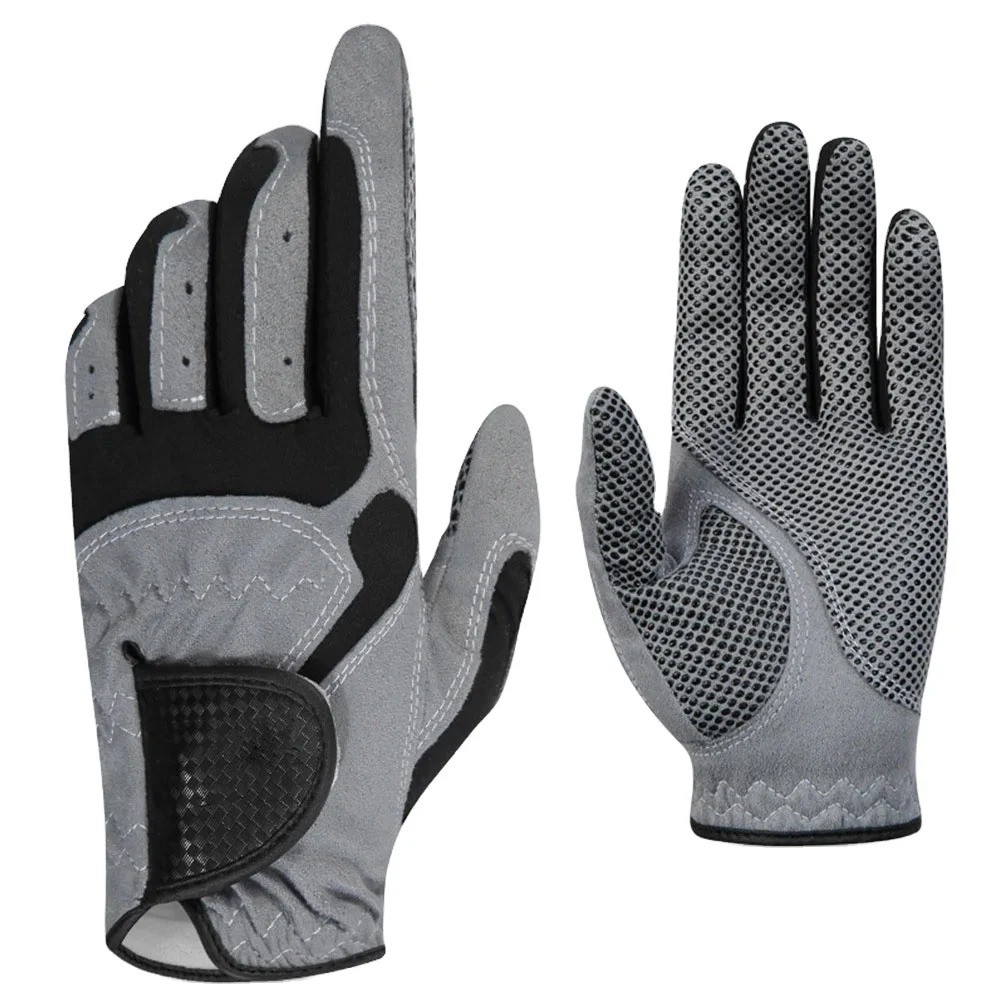 Men Left Hand Custom Logo Magnetic Ball Marker Golf Glove Real Cabretta Leather Gloves