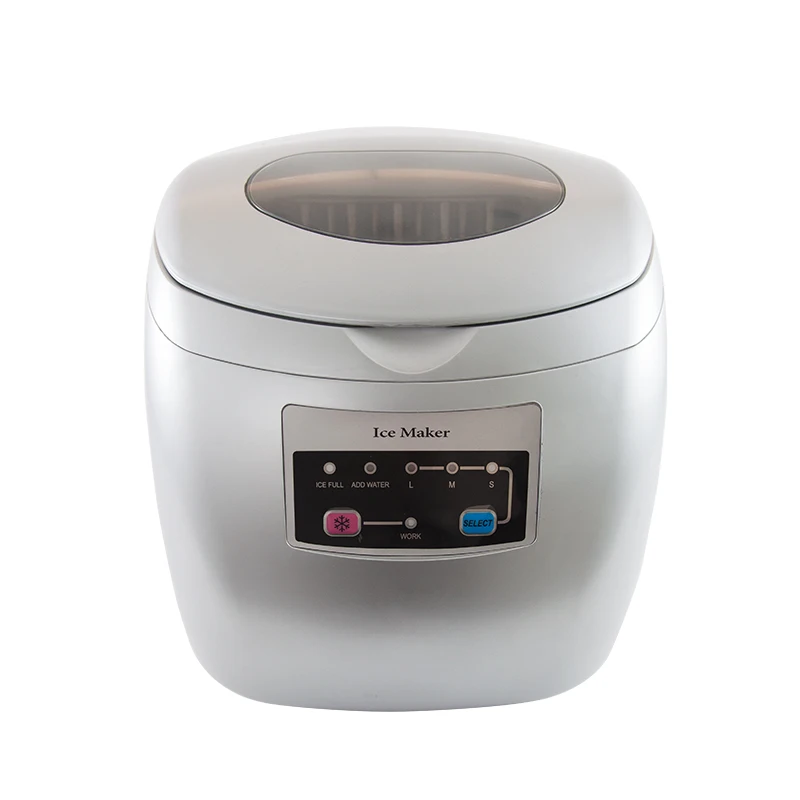 Electric home Countertop ice maker with water cooler Portable mini icemaker 12kg/24h icecube maker household