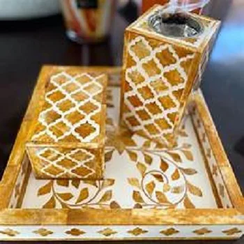 Arabic Bakhoor Mubkhar Burner Oud Home Hotel Aromatic Resin Incense Burner Mother Of Pearl Inlay Tray Boxes And Bakhoor burner