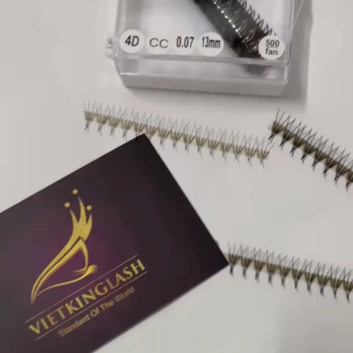 Vietkinglash Vietnam ручной работы 4D веер натуральные ресницы готовые 6D удлинители Микс майя 500/1000 веера в коробке модель 20D