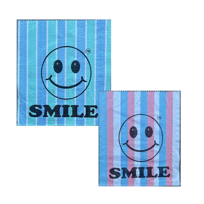 Heavy Duty Plastic colorful strip pp woven bag sack ,rice bag shopping bags pp woven sack with colorful thread