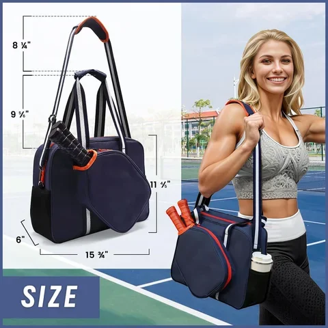 Custom Adjustable Shoulder Sports Pickleball Sling Bag Racket Tennis Padel Tote Carry Bag Pickleball Bag