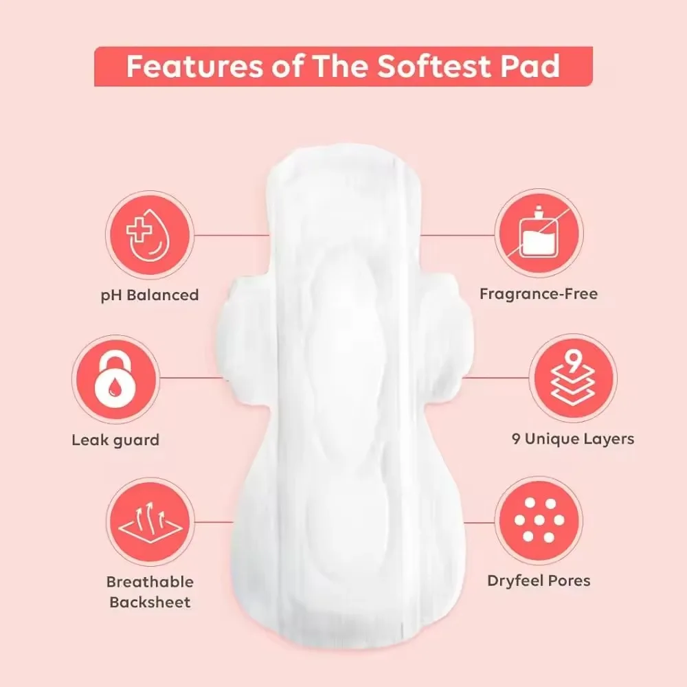 Best Selling Maxi Care Sanitary Pads Comfortable 7 Soft Regular L Size Dry All Day Protection OEM Body Use Available Sale India