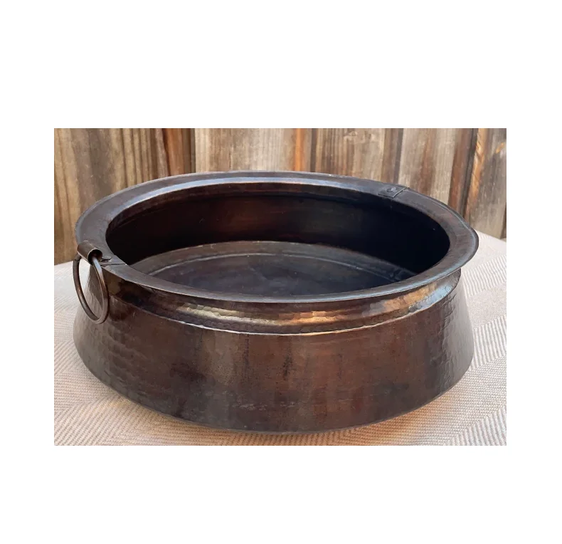 Natural Polish Foot Pedicure Bowl Best Selling Customize Packing Copper Hammered Luxury Round Shaped