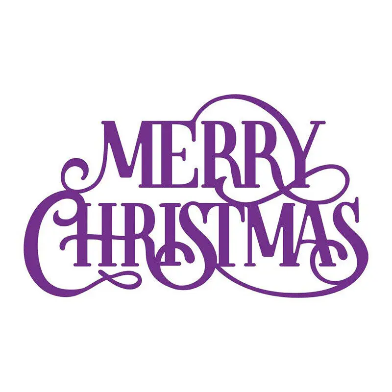 Merry Christmas Letter Metal Cutting Dies Scrapbooking Cards Embossing Stencils