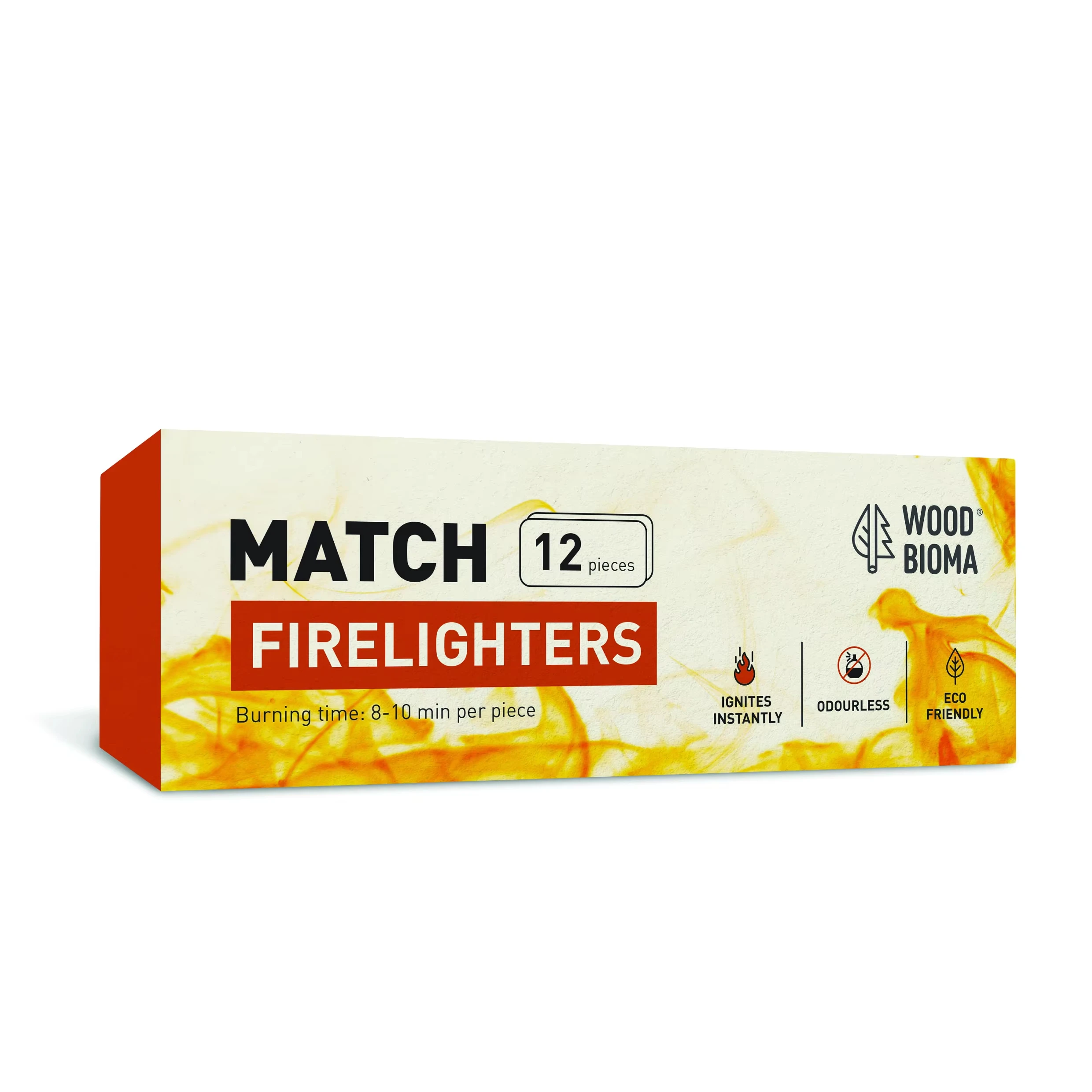 Ecological Match Firelighters for Wood Burners, Pizza Ovens, Open Fires, Barbeque | BBQ Lighters, Fire Starters for Log Burners