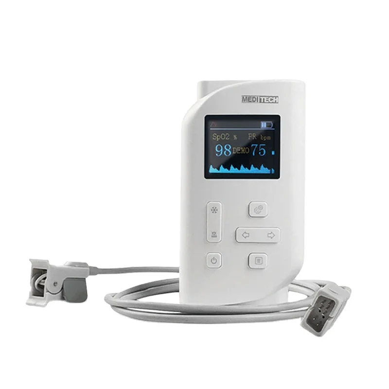 Handheld Pulse Oximeter Fos2 plus with Large screen and SPO2 PR TEMP Parameters for Adult ,pediatric and neonatal usage