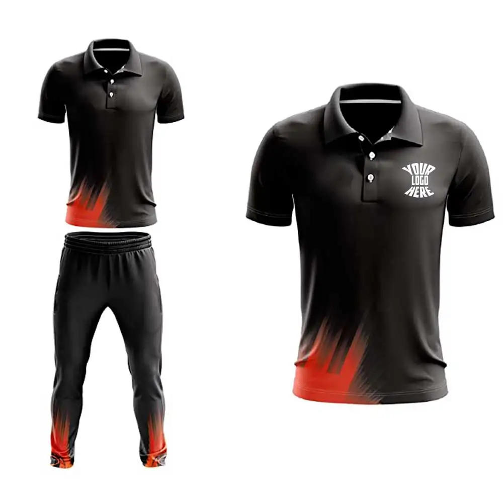 Оптовая продажа комплект униформы для крикета с сублимированным логотипом команды футболка и брюки в уникальном стиле шляпой