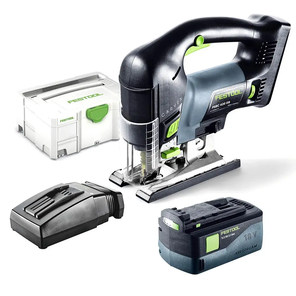 Festool PSBC 420 EB Li 5.2Ah TCL6-Plus (575014) 18V 4.2Ah литий-ионный комплект для беспроводного карвекса