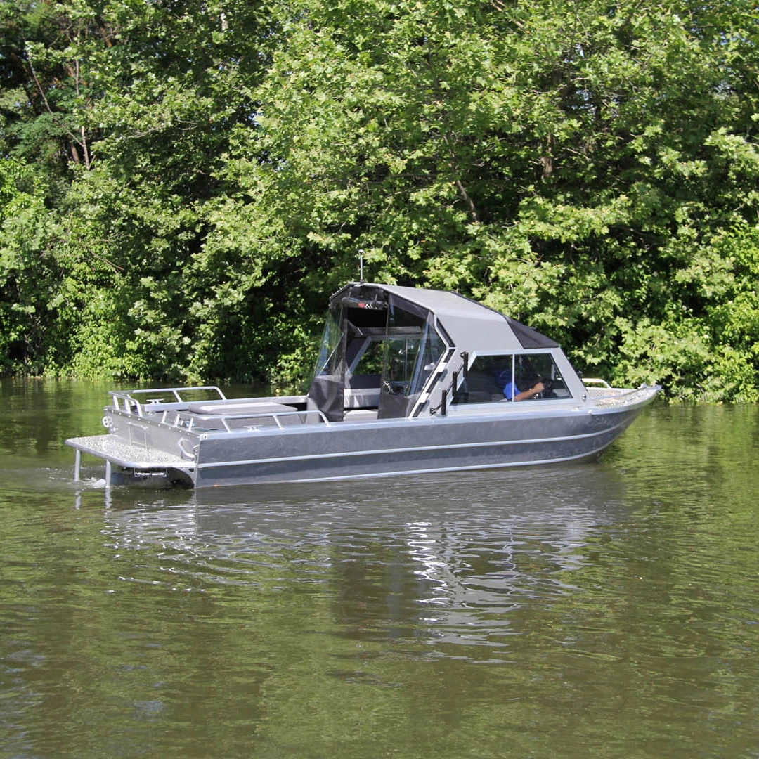 Kinocean 22ft  Aluminum Half Cabin Boat with Full Welded for Fishing Working