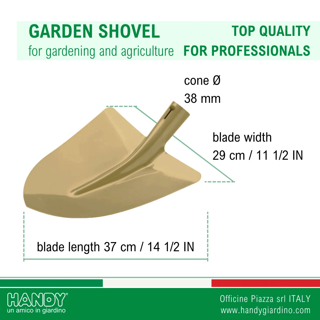 Top-Selling 14 1/2 in Gold Zinc-Plated Steel Shovel Durable and Robust for Construction Sites and Building Work Sand