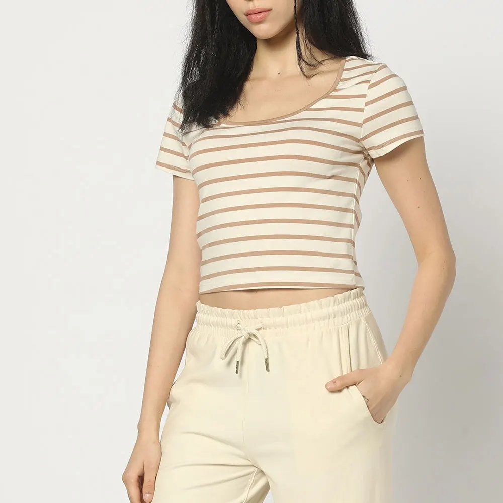 New Arrival Women Crop Top For Sale Custom Logo Breathable Women Crop Top T Shirts Cotton T-shirt For Women