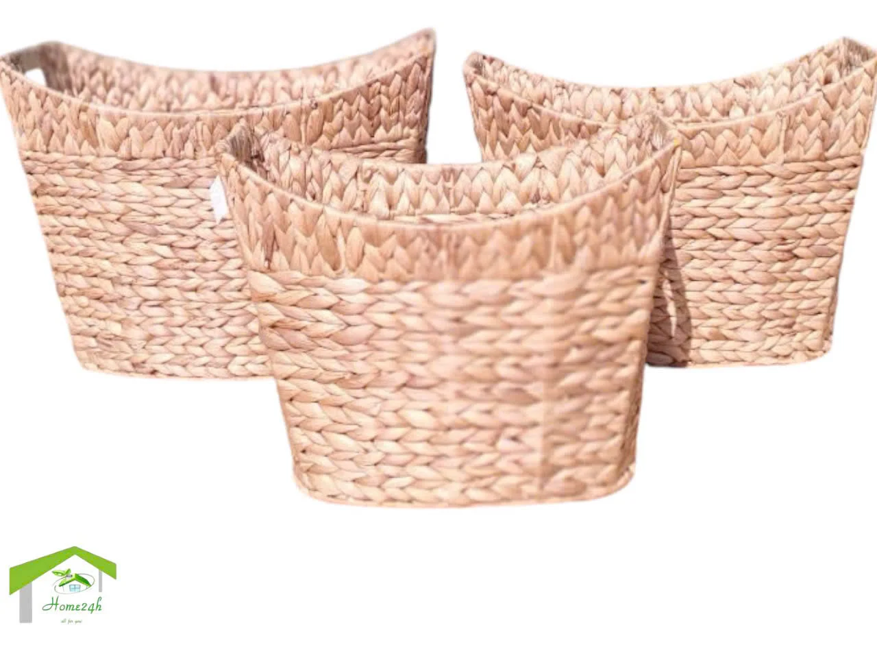 Wholesale Classic Havana Water Hyacinth Woven Basket with flat Handle  for Home Organization HO-2102 in Vietnam