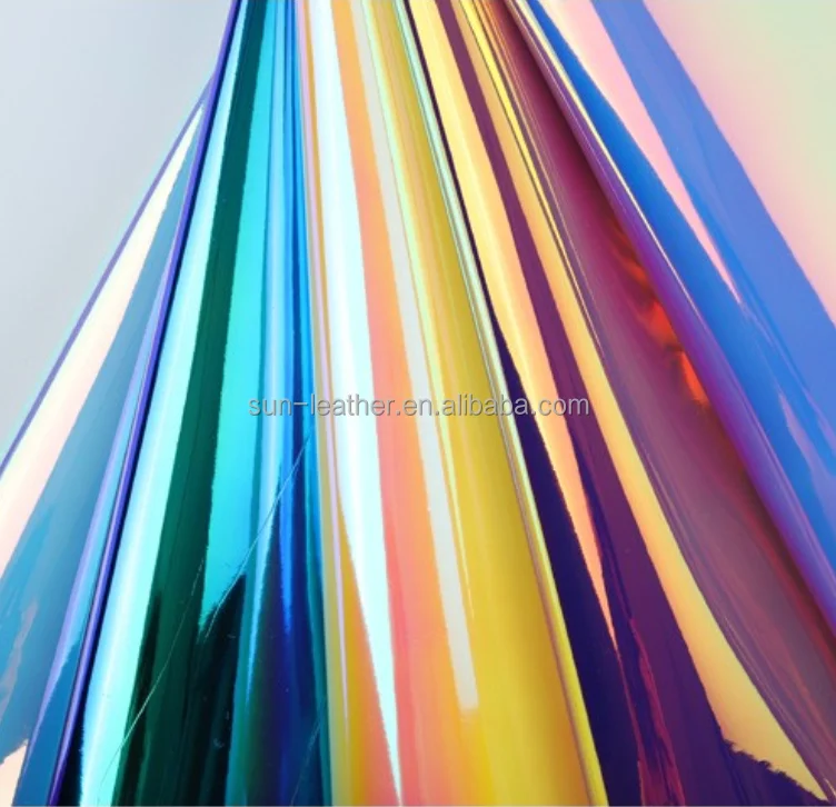 2024 new product wholesale holographic rainbow PVC film for wallet and handbag use
