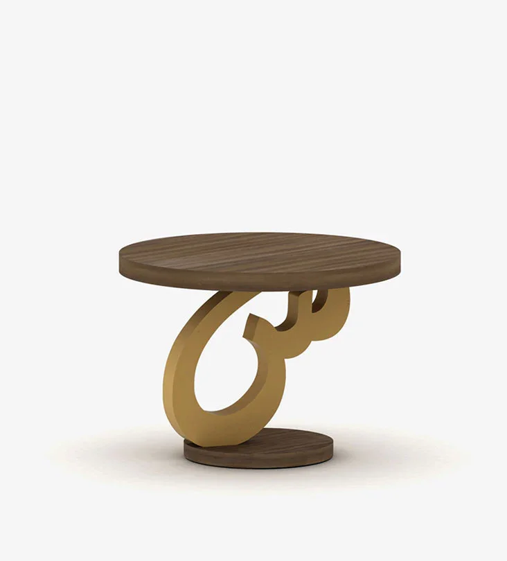 Arabic Letter Side Table Elegant Design Metal Round Side Tables Coffee Table For Living Room Furniture Storage Basket