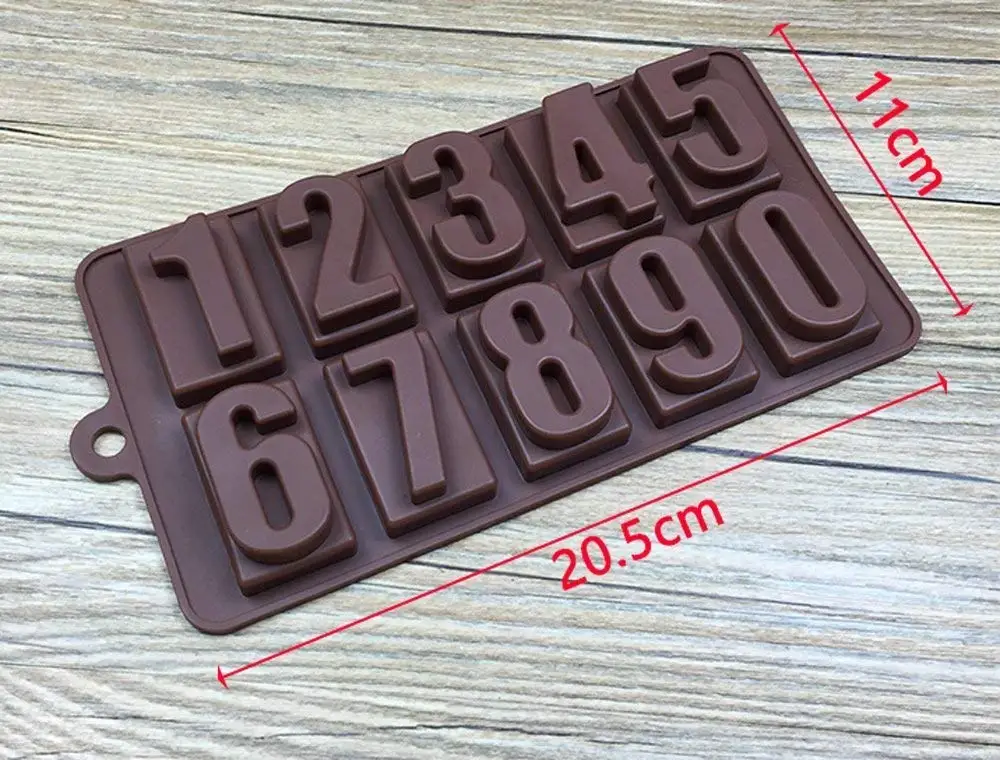 Лидер продаж силиконовые формы для шоколада в виде цифр украшения торта на день рождения доступны по оптовым ценам из Индии