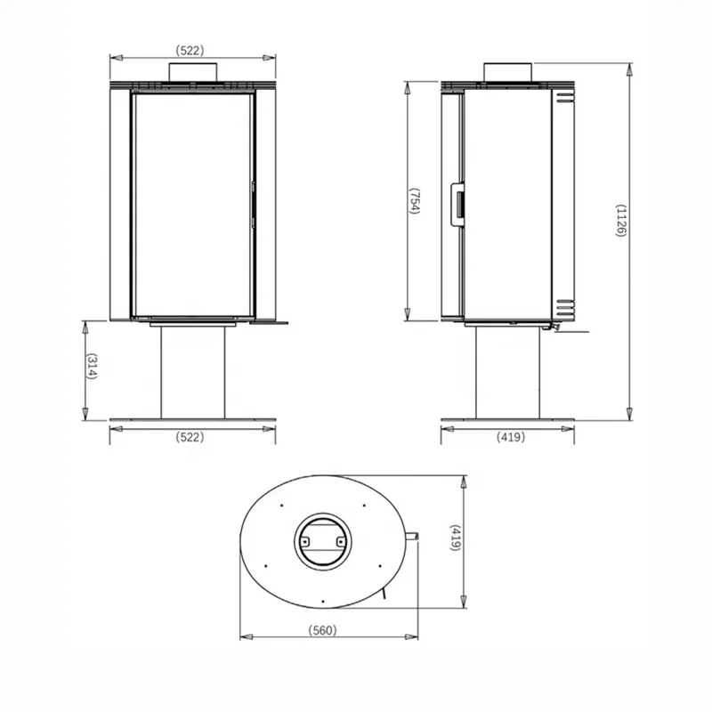 Modern Indoor Wood Burning Stove Fireplace Furnace Small Log Burner Small Wood Burning Fireplace