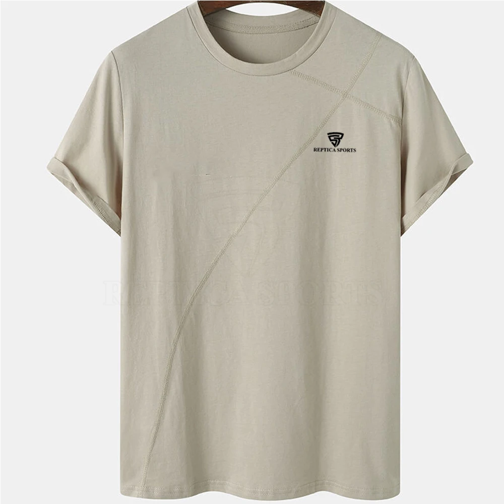 Мужская быстросохнущая футболка с коротким рукавом и логотипом 2024