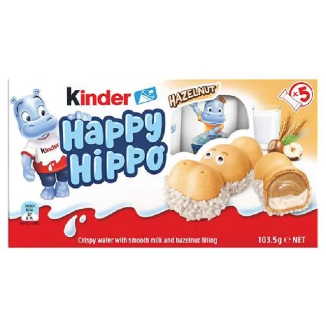 Happy hippo Chocolate Chocolate Kinder Bar Hazelnut 44g Cartoon