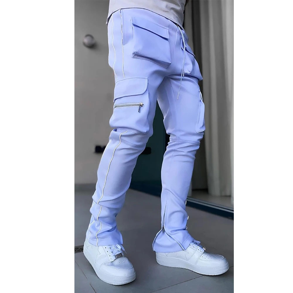 Wholesales 2022 High Quality Mens Cargo Pants with Side Pockets Cotton Loose Tactical Cargo Pants