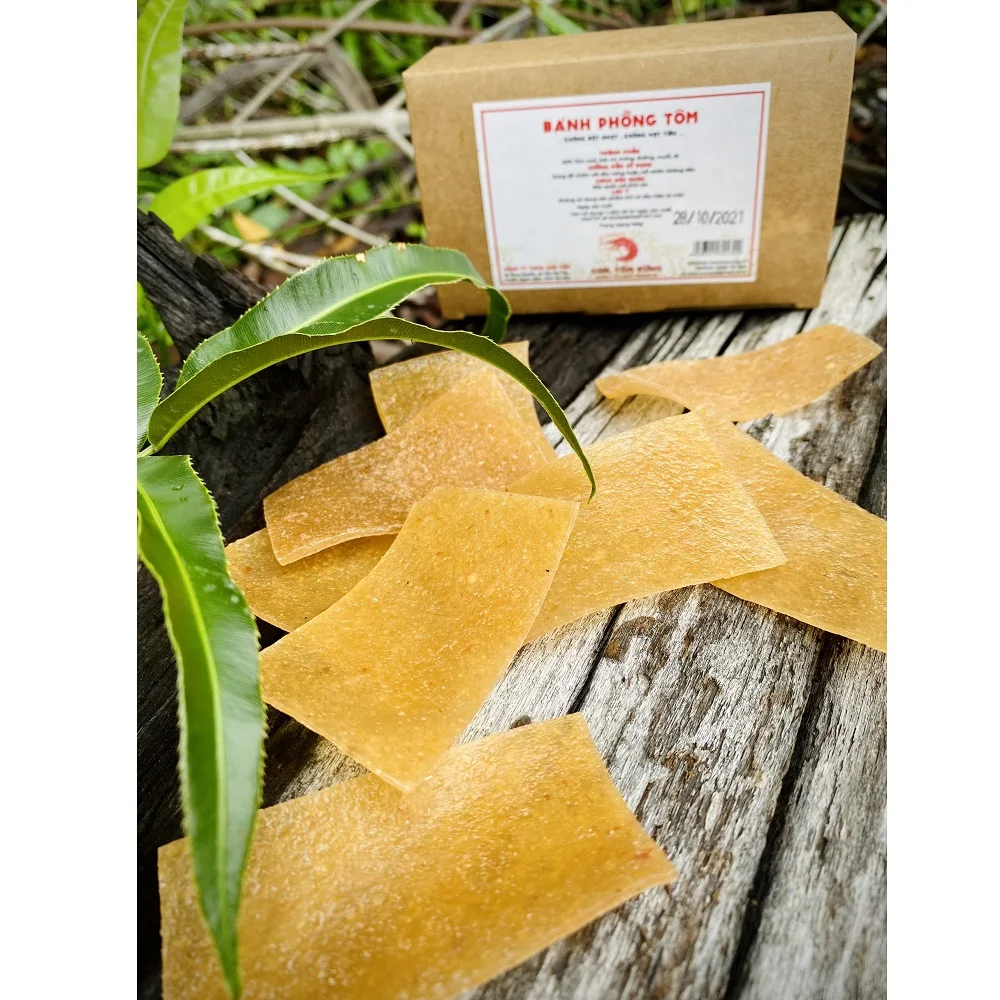 Top Quality Wholesale Price 9 months Shelf Life Crispy Texture Vietnam Taste Salty Box 500gr Prawn Cracker Shrimp Chips