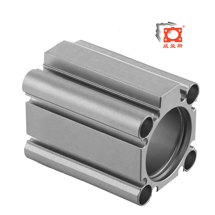 cheap price foldable  ISO 6431 pneumatic cylinder stroke aluminum tube aluminum square tube pneumatic cylinder