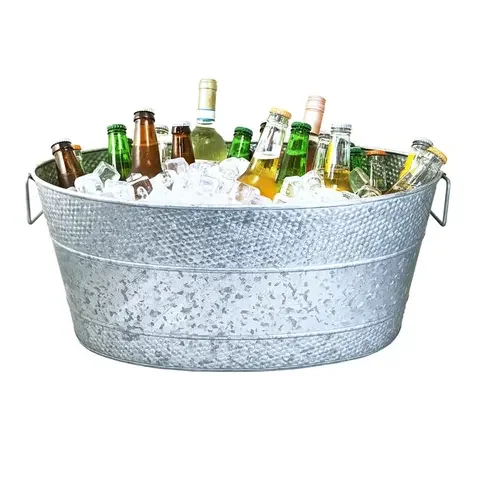 With Handles New High Quality Aluminum Wine Cooler With galvanized Champagne Chiller Beer Ice Bucket and Wine Tubs